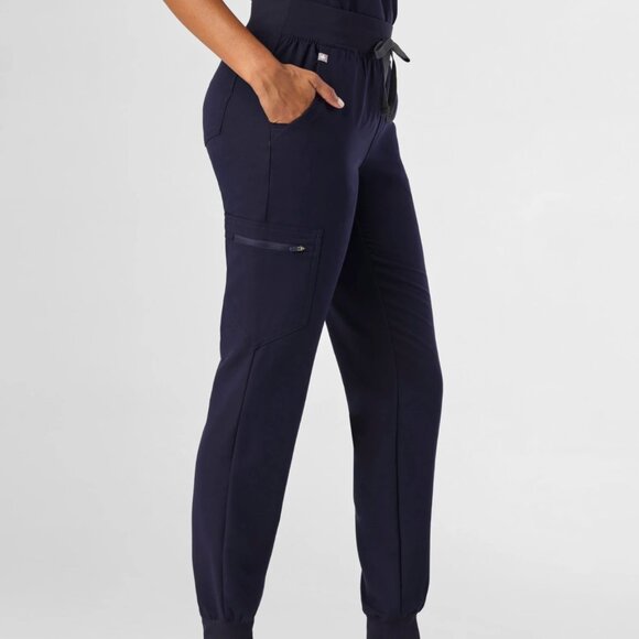 FIGS Zamora Jogger Scrub Pants in Navy Blue size Medium Tall MT - Picture 2 of 13